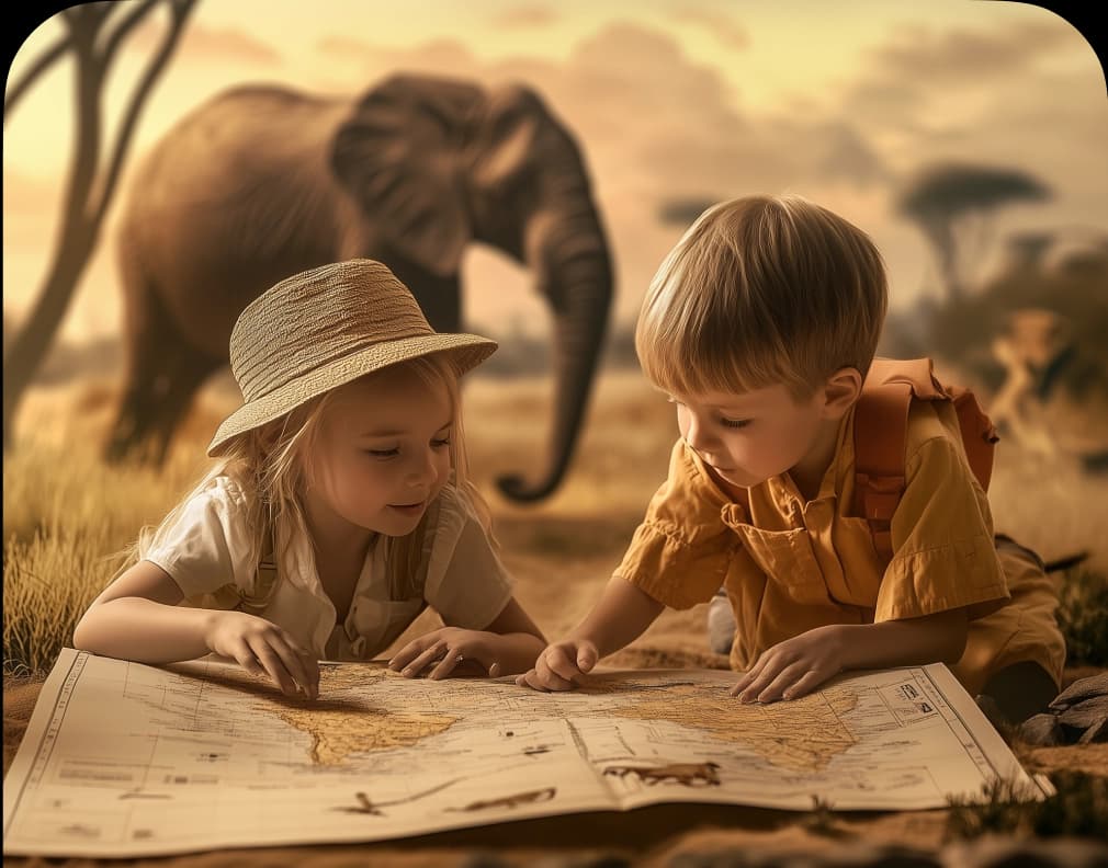 Deti v savane